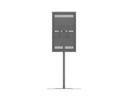 Multibrackets M Pro Series 43" Single Pole Floorbase Digital Signage Enclosure – Black | 7350105219764 Signage Display Enclosures Multibrackets