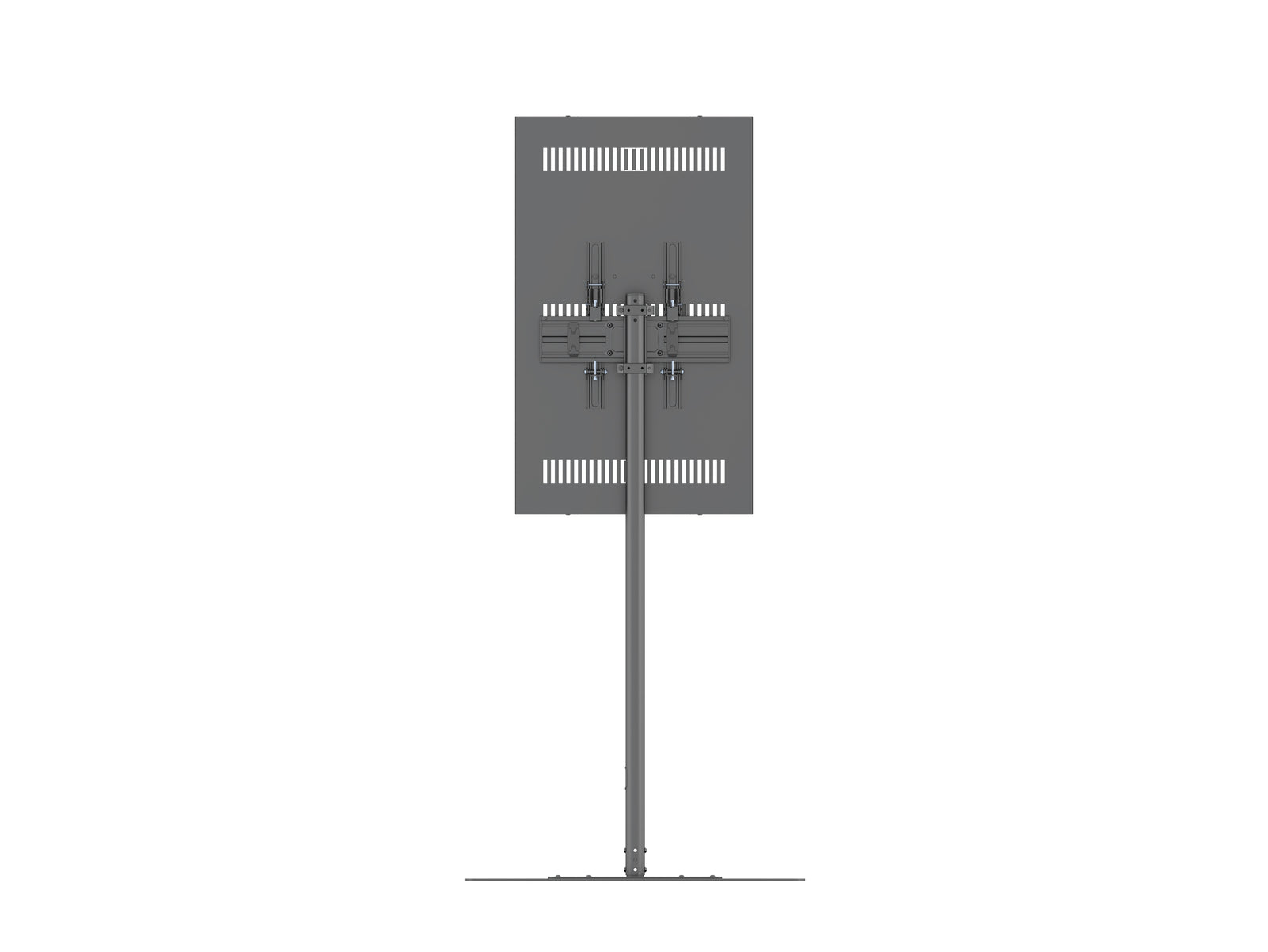 Multibrackets M Pro Series 43" Single Pole Floorbase Digital Signage Enclosure – Black | 7350105219764 Signage Display Enclosures Multibrackets