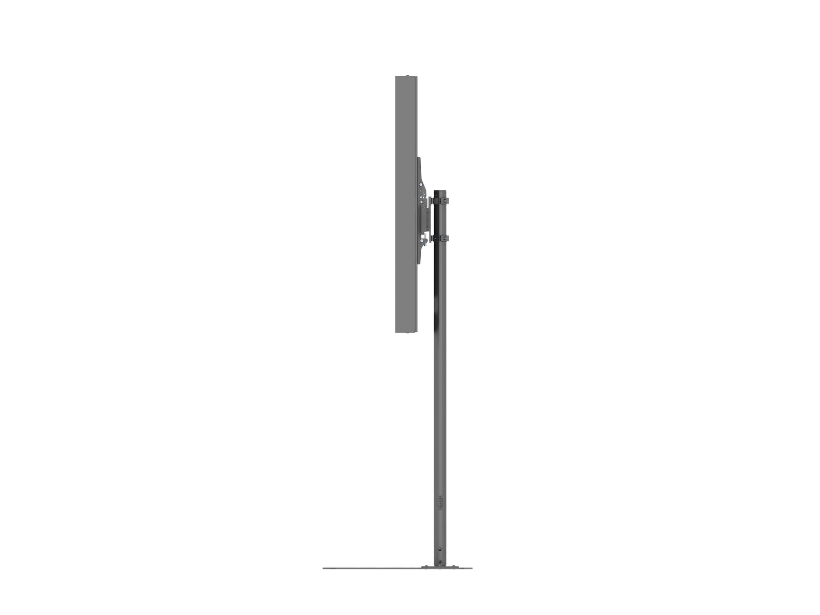 Multibrackets M Pro Series 43" Single Pole Floorbase Digital Signage Enclosure – Black | 7350105219764 Signage Display Enclosures Multibrackets