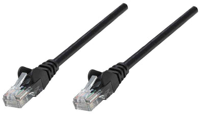 Intellinet Cat6 0.25m Black CCA U/UTP PVC RJ45 Network Patch Cable | 739917 Ethernet Cable Intellinet