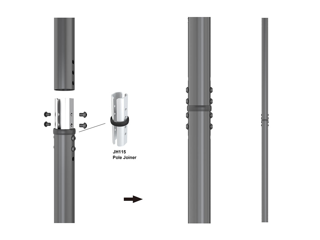 Multibrackets MBFC1UX1 800 M Floor to Ceiling Mount Pro - Up to 55"-75" Screen Floor to Ceiling Display Mount Multibrackets
