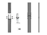 Multibrackets MBFC1UX1 800 M Floor to Ceiling Mount Pro - Up to 55"-75" Screen Floor to Ceiling Display Mount Multibrackets