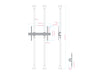 Multibrackets MBFC1UX1 800 M Floor to Ceiling Mount Pro - Up to 55"-75" Screen Floor to Ceiling Display Mount Multibrackets