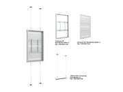 Multibrackets M Pro Series Enclosure 55" Wire F2C Medium White Signage Display Enclosures Multibrackets