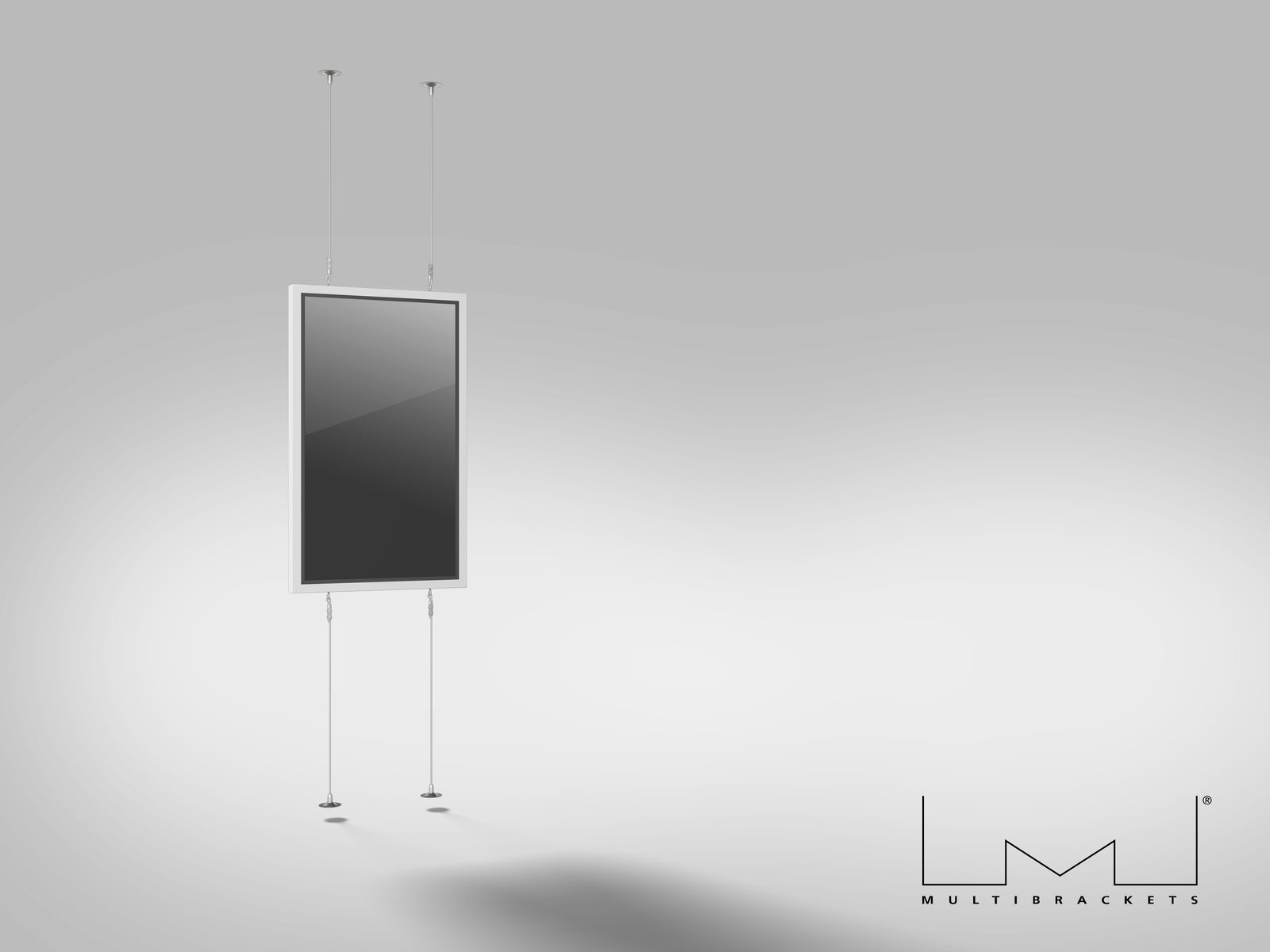 Multibrackets M Pro Series Enclosure 55" Wire F2C Medium White Signage Display Enclosures Multibrackets