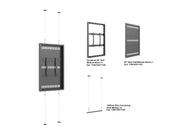 Multibrackets M Pro Series Enclosure 55" Wire F2C Medium Black Signage Display Enclosures Multibrackets