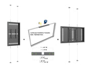 Multibrackets M Pro Series Enclosure 55" Wire F2C Medium Black Signage Display Enclosures Multibrackets