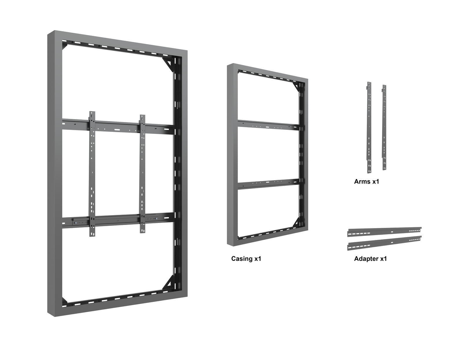 Multibrackets M Pro Series Enclosure 75" High Brightness Wall Large Black Signage Display Enclosures Multibrackets
