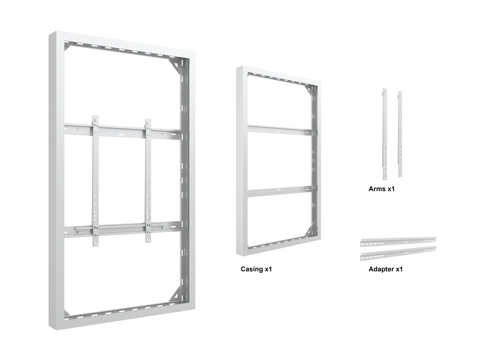 Multibrackets M Pro Series Enclosure 75" High Brightness Wall Large White Signage Display Enclosures Multibrackets