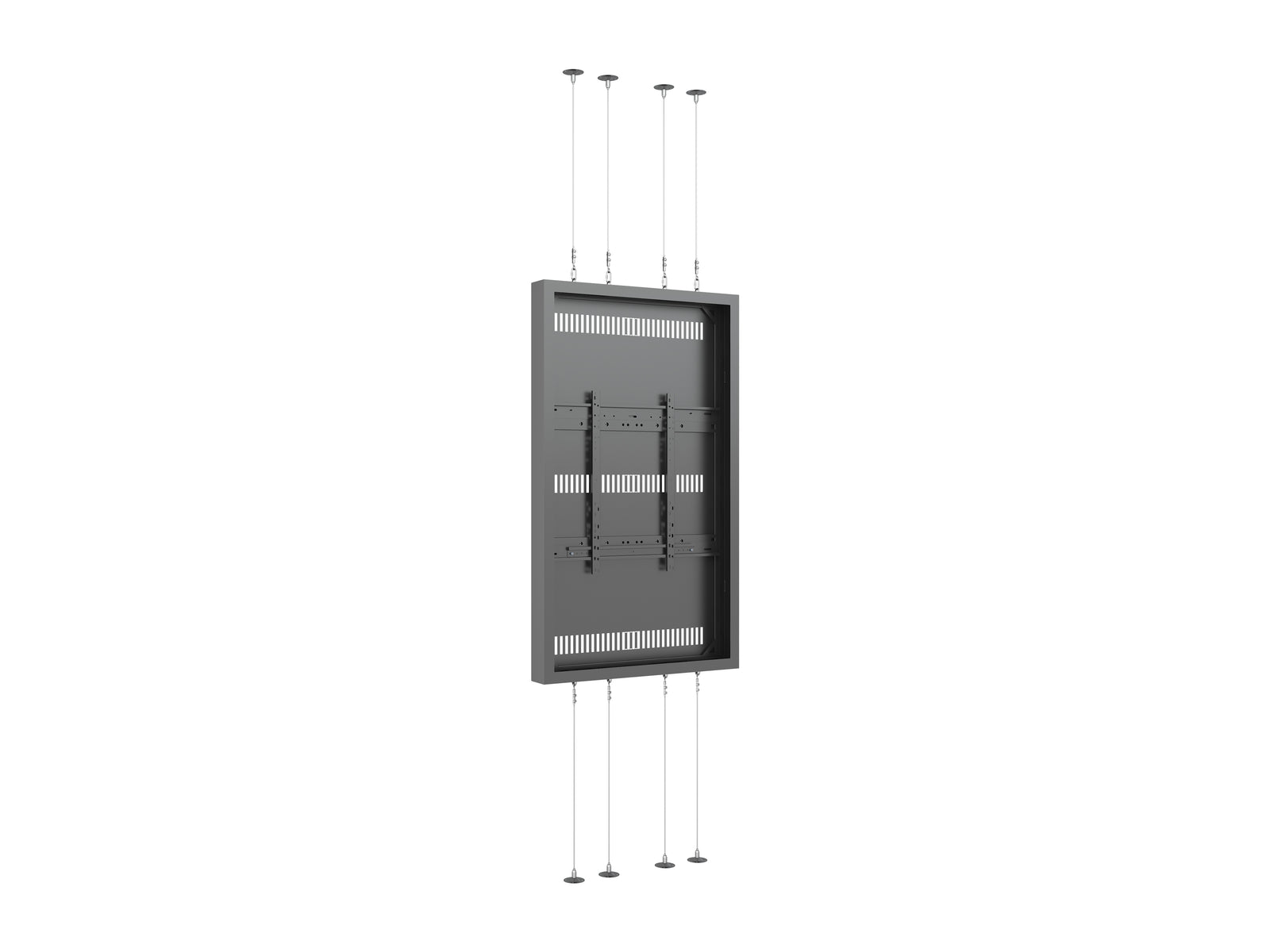 Multibrackets M Pro Series Enclosure 75" High Brightness Floor to Ceiling Wire Large Black Signage Display Enclosures Multibrackets