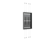 Multibrackets M Pro Series Enclosure 75" High Brightness Floor to Ceiling Wire Large Black Signage Display Enclosures Multibrackets