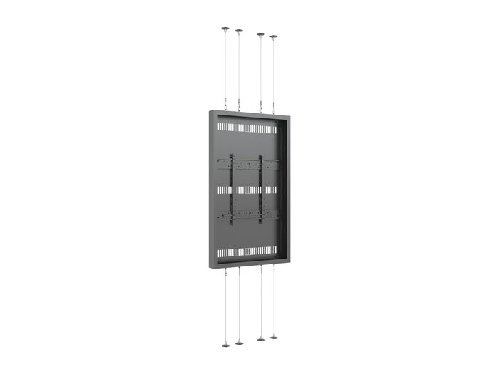 Multibrackets M Pro Series Enclosure 75" High Brightness Floor to Ceiling Wire Large Black Signage Display Enclosures Multibrackets