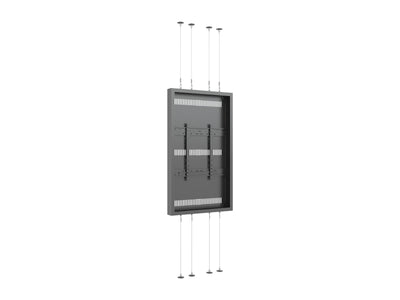 Multibrackets M Pro Series Enclosure 75" High Brightness Floor to Ceiling Wire Large Black Signage Display Enclosures Multibrackets