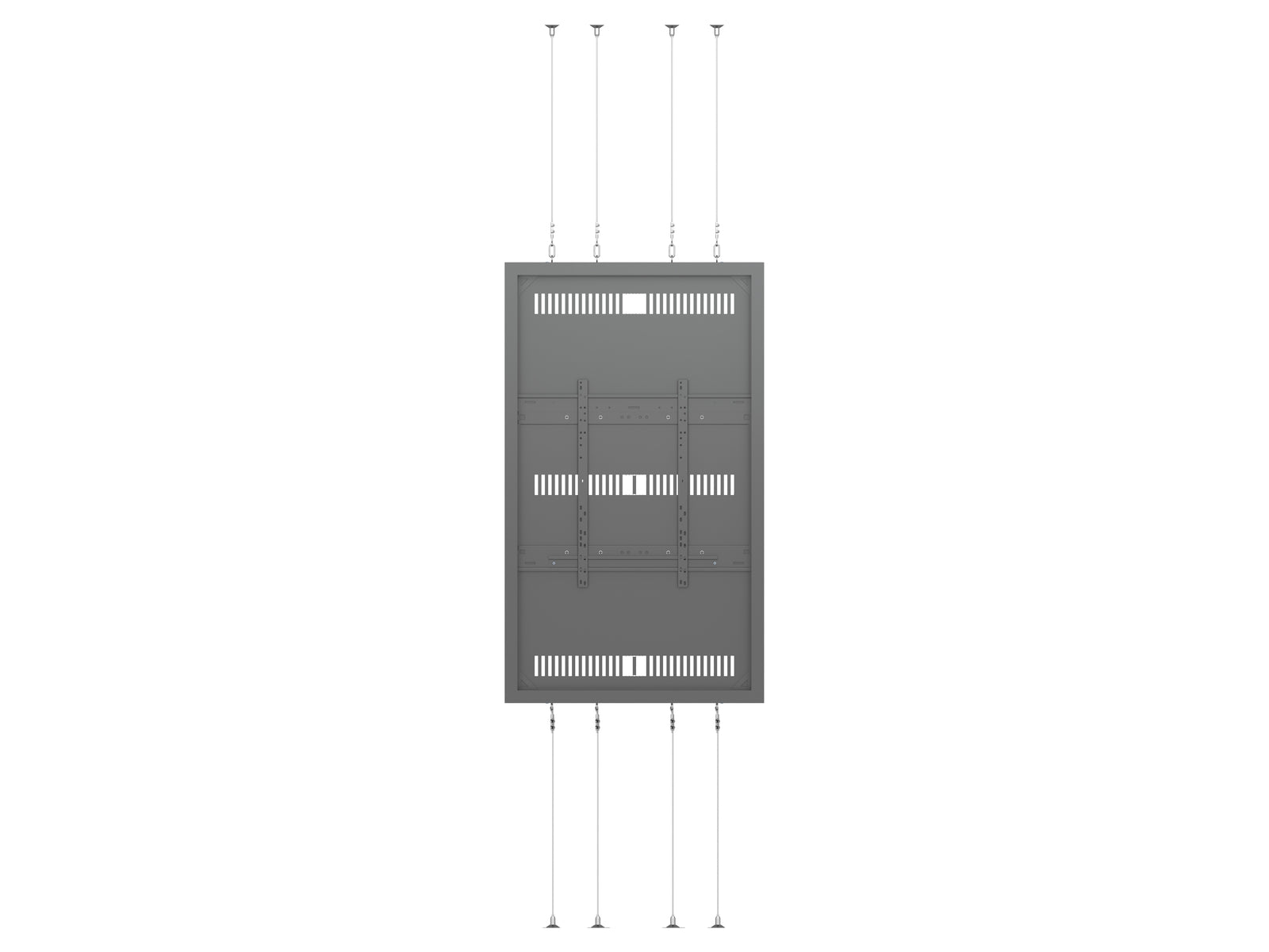 Multibrackets M Pro Series Enclosure 75" High Brightness Floor to Ceiling Wire Large Black Signage Display Enclosures Multibrackets