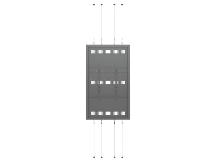 Multibrackets M Pro Series Enclosure 75" High Brightness Floor to Ceiling Wire Large Black Signage Display Enclosures Multibrackets