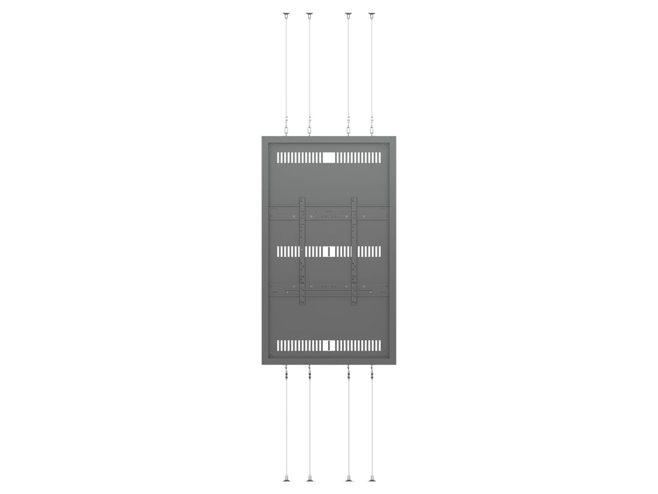 Multibrackets M Pro Series Enclosure 75" High Brightness Floor to Ceiling Wire Large Black Signage Display Enclosures Multibrackets