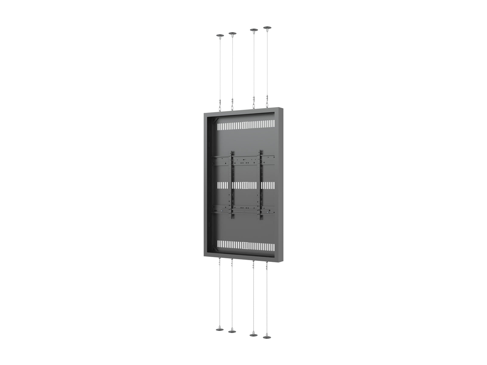 Multibrackets M Pro Series Enclosure 75" High Brightness Floor to Ceiling Wire Large Black Signage Display Enclosures Multibrackets