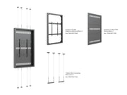 Multibrackets M Pro Series Enclosure 75" High Brightness Floor to Ceiling Wire Large Black Signage Display Enclosures Multibrackets