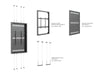 Multibrackets M Pro Series Enclosure 75" High Brightness Floor to Ceiling Wire Large Black Signage Display Enclosures Multibrackets