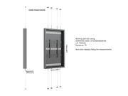 Multibrackets M Pro Series Enclosure 75" High Brightness Floor to Ceiling Wire Large Black Signage Display Enclosures Multibrackets