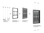 Multibrackets M Pro Series Enclosure 75" High Brightness Floor to Ceiling Wire Large Black Signage Display Enclosures Multibrackets