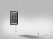 Multibrackets M Pro Series Enclosure 75" High Brightness Floor to Ceiling Wire Large Black Signage Display Enclosures Multibrackets