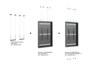Multibrackets M Pro Series Enclosure 75" High Brightness Floor to Ceiling Wire Large Black Signage Display Enclosures Multibrackets