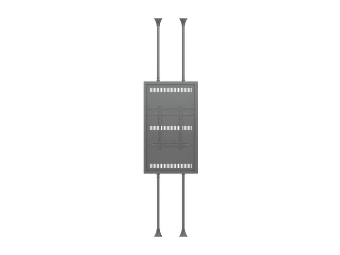 Multibrackets M Pro Series Enclosure 75" High Brightness Floor to Ceiling Large Black Signage Display Enclosures Multibrackets