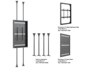 Multibrackets M Pro Series Enclosure 75" High Brightness Floor to Ceiling Large Black Signage Display Enclosures Multibrackets