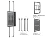 Multibrackets M Pro Series Enclosure 75" High Brightness Floor to Ceiling Large Black Signage Display Enclosures Multibrackets