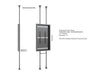 Multibrackets M Pro Series Enclosure 75" High Brightness Floor to Ceiling Large Black Signage Display Enclosures Multibrackets