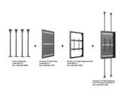 Multibrackets M Pro Series Enclosure 75" High Brightness Floor to Ceiling Large Black Signage Display Enclosures Multibrackets