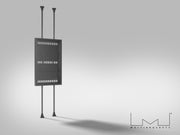 Multibrackets M Pro Series Enclosure 75" High Brightness Floor to Ceiling Large Black Signage Display Enclosures Multibrackets