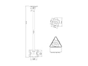 Multibrackets 17" - 32" 32BDL-4050D 0.8m Display Ceiling Mount Pro For 3 Screens Ceiling Mount Bracket Multibrackets