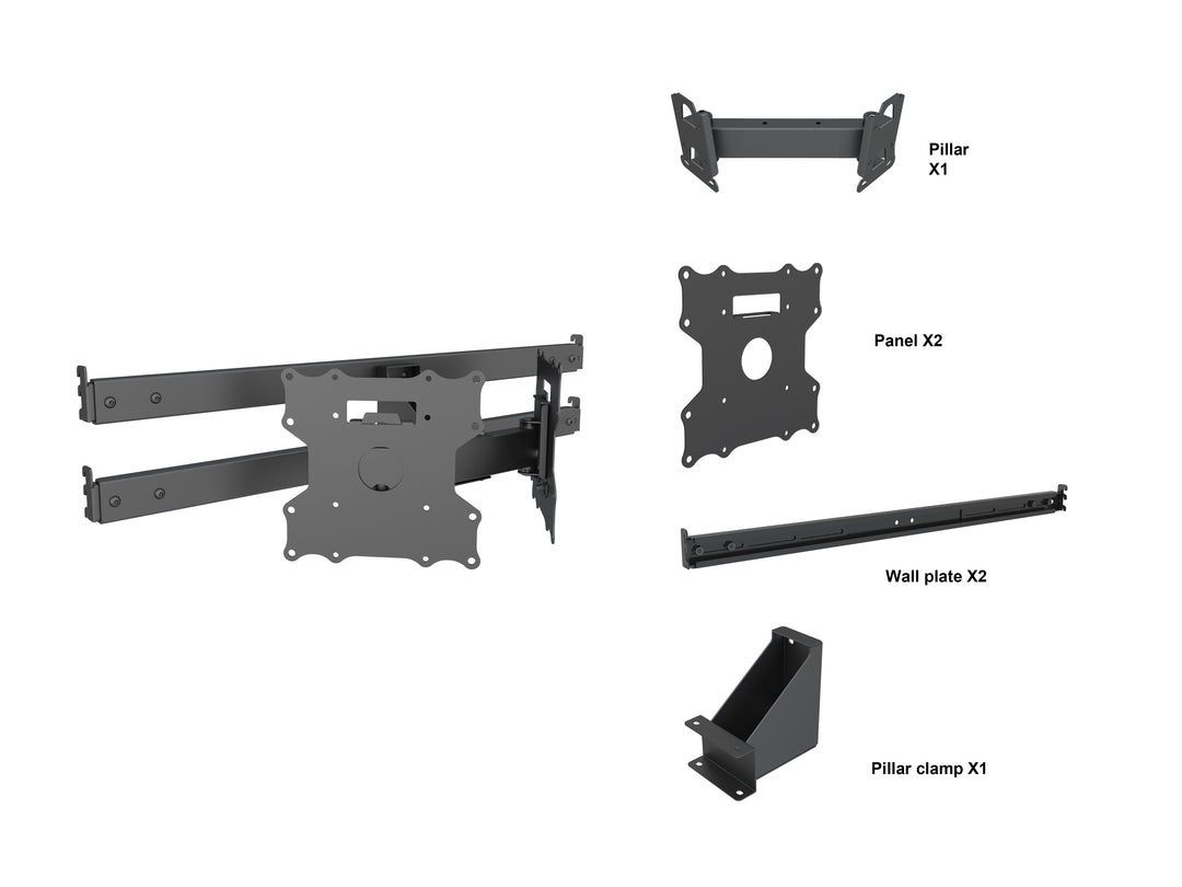 Multibrackets M Store Shelf Mount Pro Dual - (21"-32") Wall Mount Bracket Multibrackets
