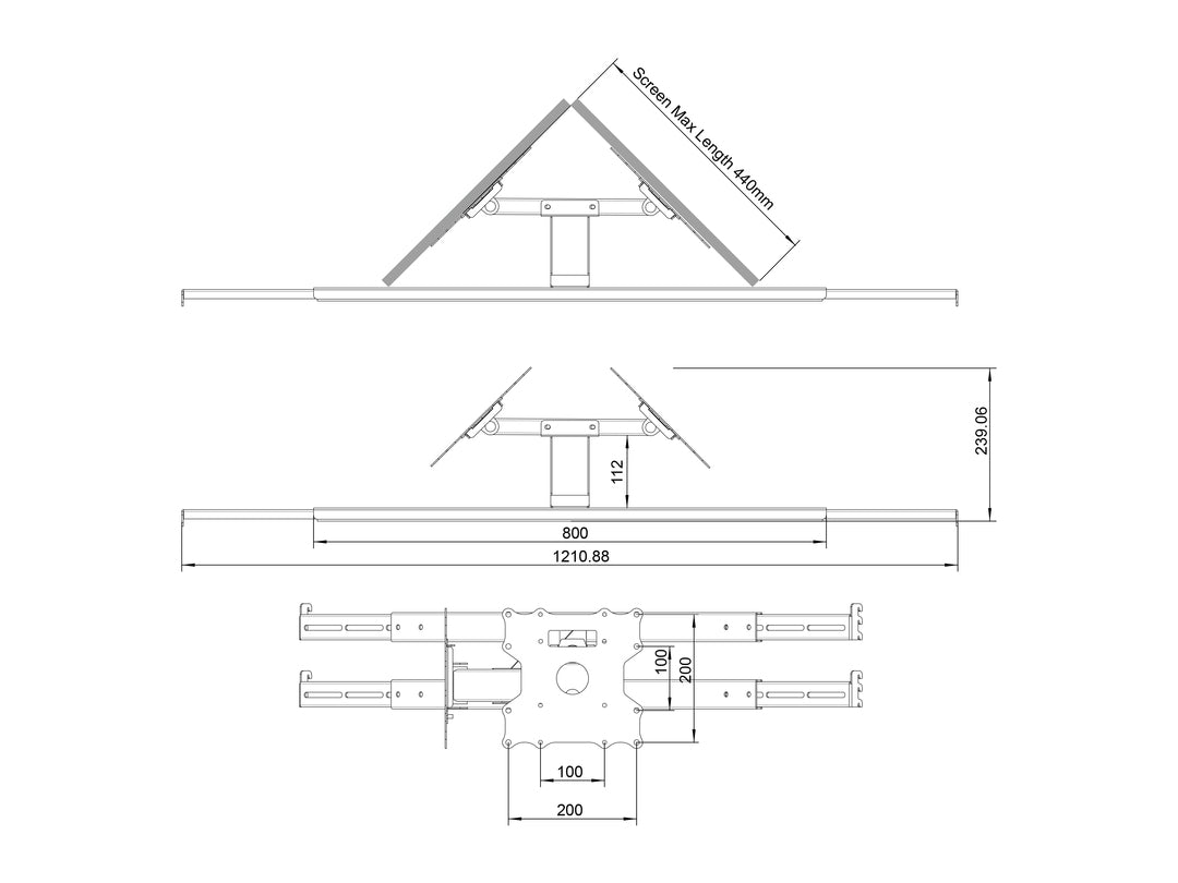 Multibrackets M Store Shelf Mount Pro Dual - (21"-32") Wall Mount Bracket Multibrackets