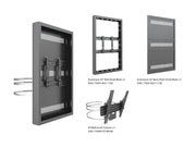 Multibrackets M Pro Series Enclosure 43" Column Medium Black Signage Display Enclosures Multibrackets
