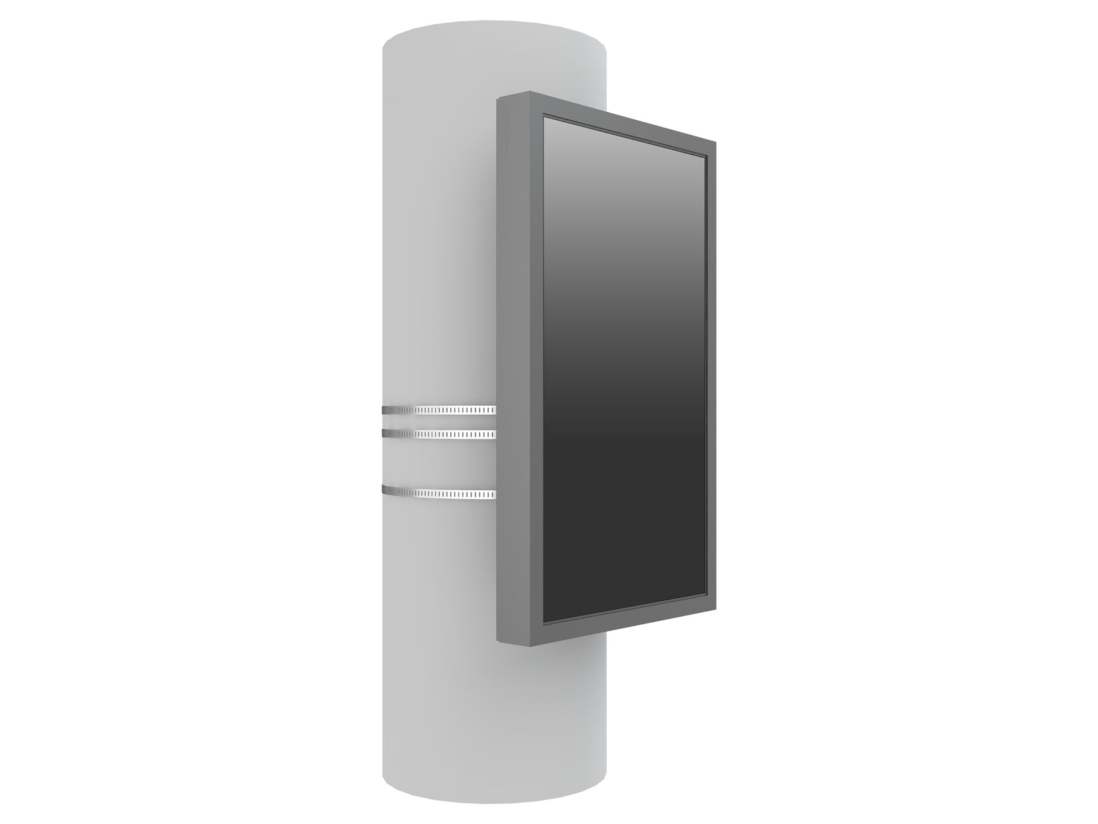 Multibrackets M Pro Series Enclosure 43" Column Medium Black Signage Display Enclosures Multibrackets