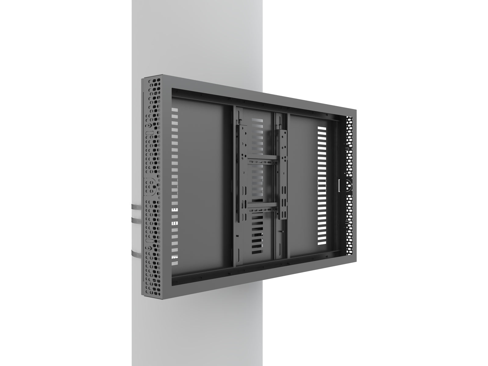 Multibrackets M Pro Series Enclosure 43" Column Medium Black Signage Display Enclosures Multibrackets
