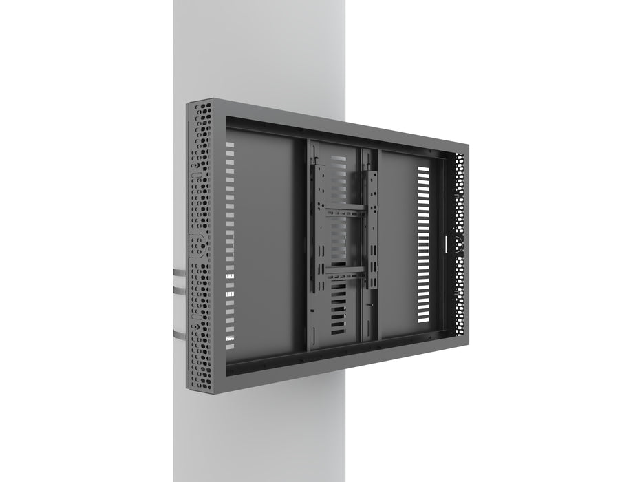 Multibrackets M Pro Series Enclosure 43" Column Medium Black Signage Display Enclosures Multibrackets