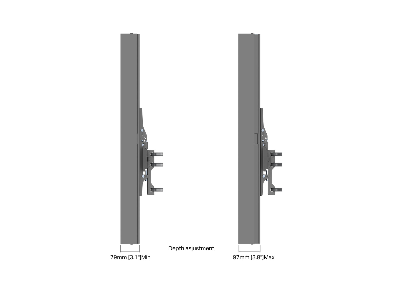 Multibrackets M Pro Series Enclosure 43" Column Medium Black Signage Display Enclosures Multibrackets