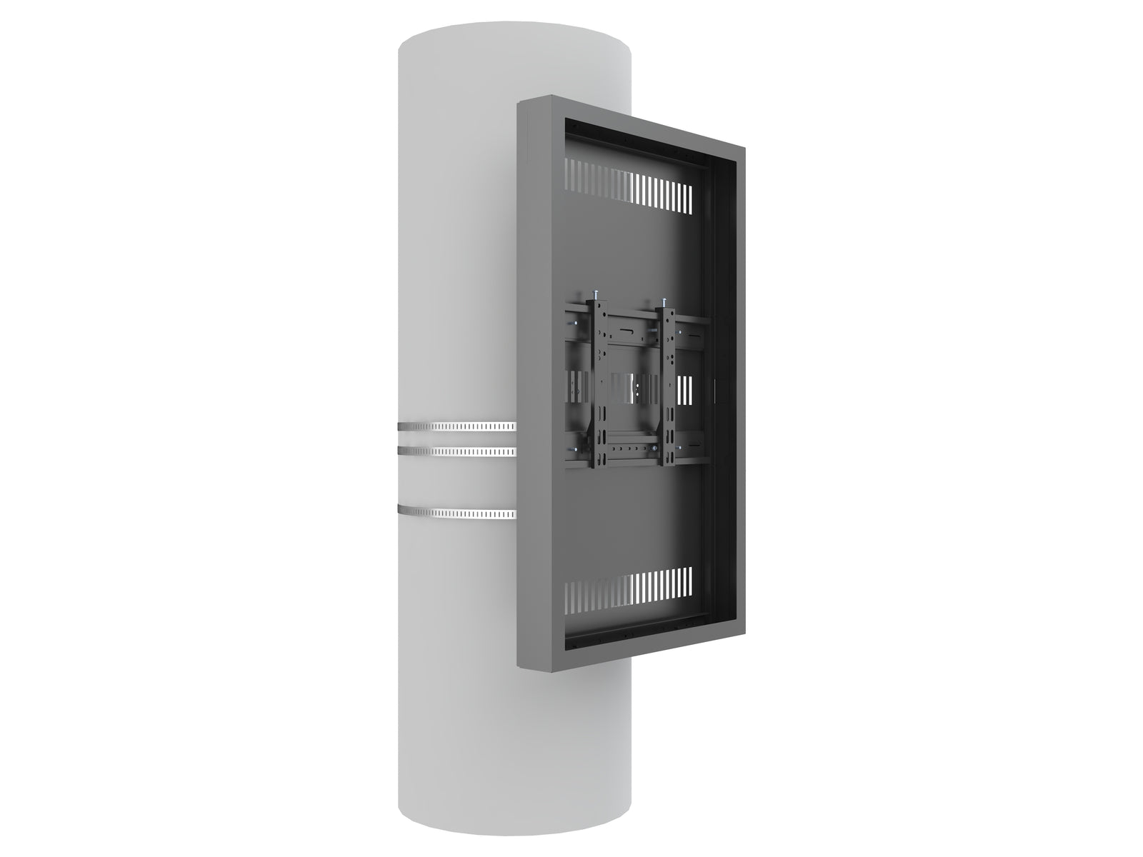 Multibrackets M Pro Series Enclosure 43" Column Medium Black Signage Display Enclosures Multibrackets