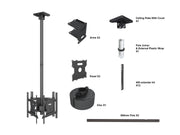 Multibrackets 32" - 49" 49BDL-4050D 0.8m Display Ceiling Mount Pro For 3 Screens Ceiling Mount Bracket Multibrackets