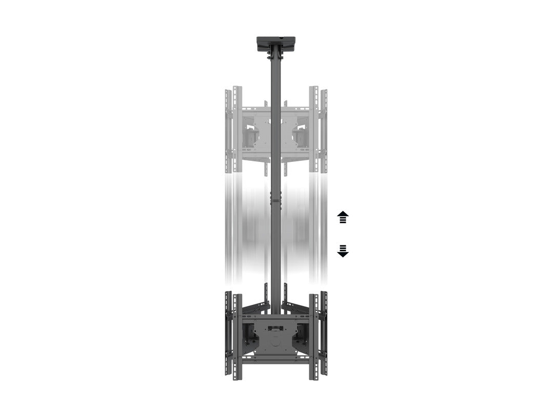 Multibrackets 32" - 49" 49BDL-4050D 0.8m Display Ceiling Mount Pro For 3 Screens Ceiling Mount Bracket Multibrackets