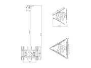 Multibrackets 32" - 49" 49BDL-4050D 0.8m Display Ceiling Mount Pro For 3 Screens Ceiling Mount Bracket Multibrackets