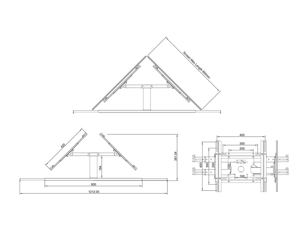Multibrackets M Store Shelf Mount Pro Dual - (32"-49") Wall Mount Bracket Multibrackets