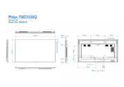 Philips Q-Line | 75BDL3550Q/00 75" 4K Smart Digital Signage Display Digital Signage Display Philips