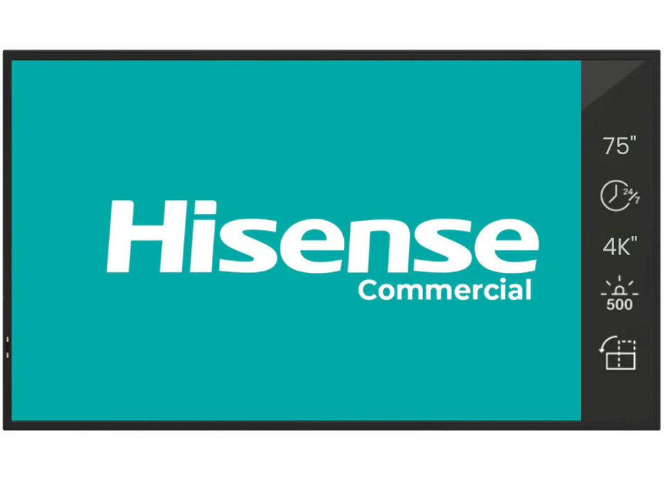 Hisense 75DM66D - 75" 4K UHD Digital Signage Display - 24/7 Android OS