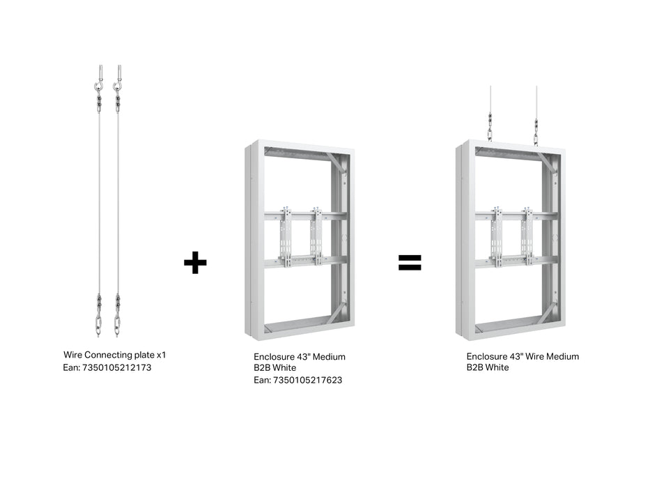 Multibrackets M Pro Series Enclosure 43" Medium B2B White Signage Display Enclosures Multibrackets