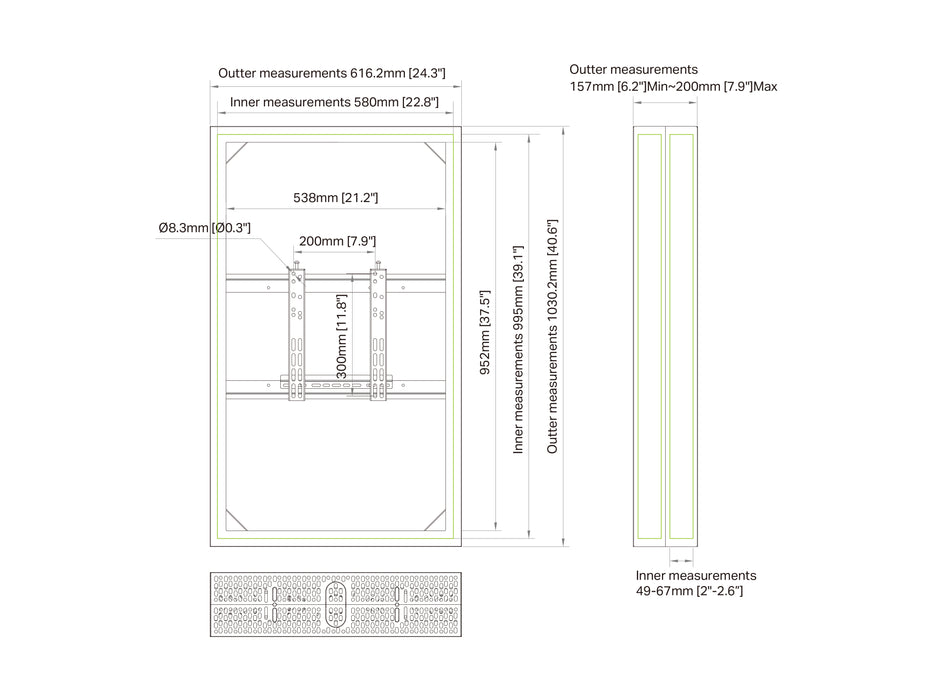 Multibrackets M Pro Series Enclosure 43" Medium B2B White Signage Display Enclosures Multibrackets